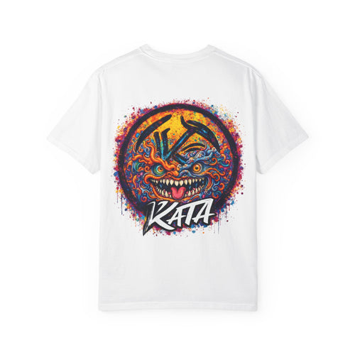 Kata Demon Mask T-Shirt — Colorful Graffiti Martial Arts Tee